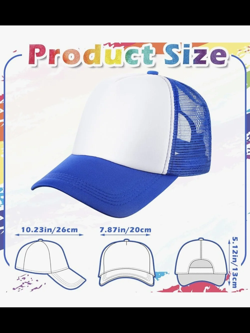 90s Inspired Woman's Black Trucker Hat with Funny Patchwork